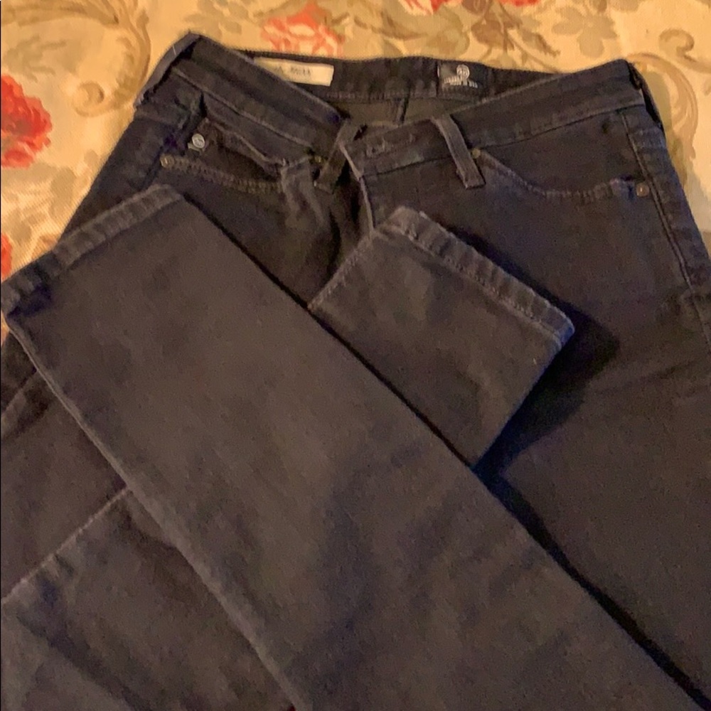 AG black mid rise jeans